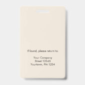 従業員ラウンドフォトID バッジ (裏面)