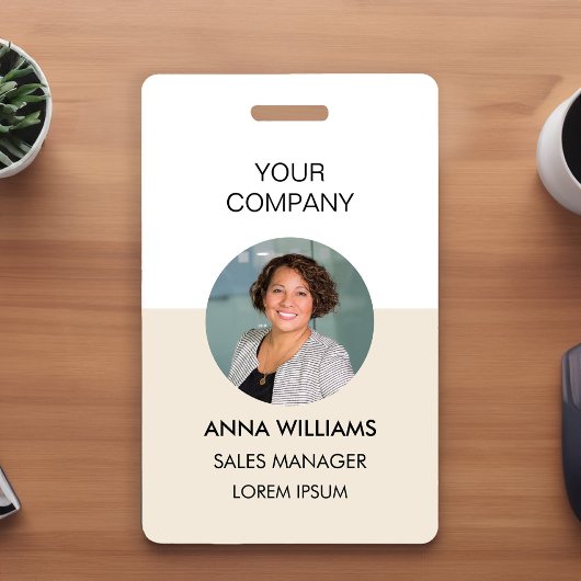 従業員ラウンドフォトID バッジ