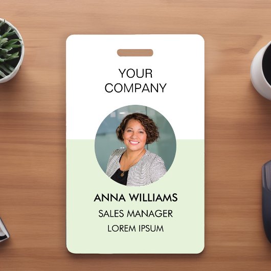 従業員ラウンドフォトID バッジ