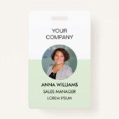 従業員ラウンドフォトID バッジ (正面)