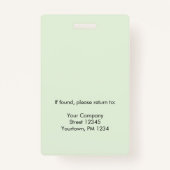 従業員ラウンドフォトID バッジ (裏面)