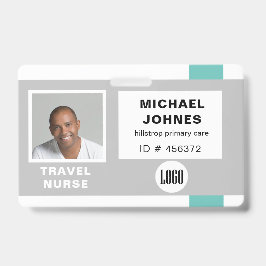 従業員ロゴおよび写真名タグ バッジ