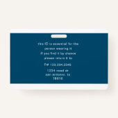 従業員ロゴおよび写真名タグ バッジ (裏面)