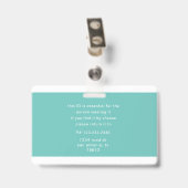 従業員ロゴおよび写真名タグ バッジ (裏面 (クリップ付))