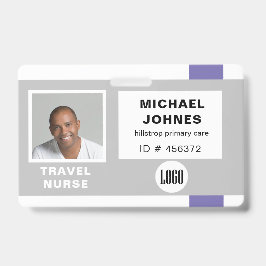 従業員ロゴおよび写真名タグ バッジ