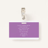 従業員ロゴおよび写真名タグ バッジ (裏面クリップ)