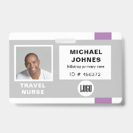 従業員ロゴおよび写真名タグ バッジ