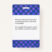 従業員ロゴの写真名バーコードカスタム バッジ (裏面)