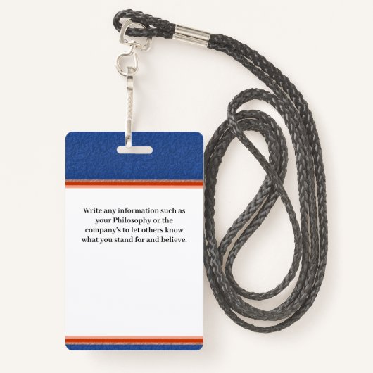 従業員ロゴの写真ID名のカスタム バッジ (裏面ランヤード)