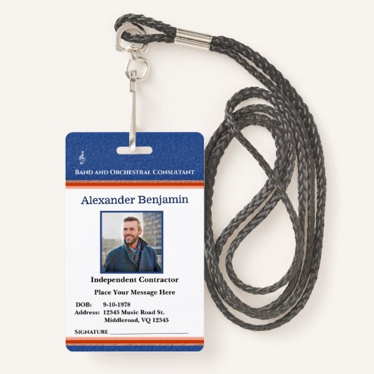 従業員ロゴの写真ID名のカスタム バッジ (正面ランヤード)