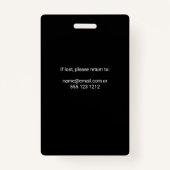 従業員ロゴの写真ID黒 バッジ (裏面)