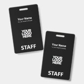従業員ロゴスタッフラベルの前後 バッジ (表裏)