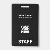 従業員ロゴスタッフラベルの前後 バッジ (裏面)