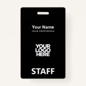 従業員ロゴスタッフラベルの前後 バッジ (正面)