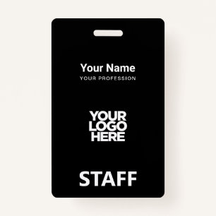 従業員ロゴスタッフラベルの前後 バッジ