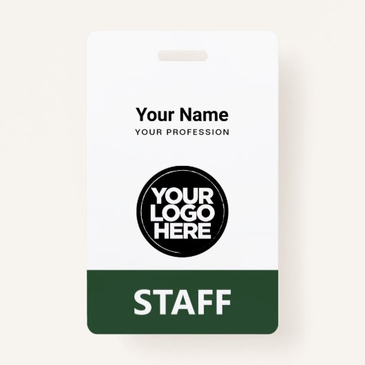 従業員ロゴスタッフラベルの前後 バッジ (正面)