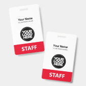 従業員ロゴスタッフラベルの前後 バッジ (表裏)