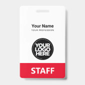 従業員ロゴスタッフラベルの前後 バッジ (裏面)
