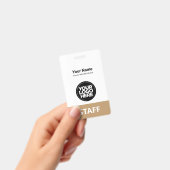 従業員ロゴスタッフラベルの前後 バッジ (手持ち)