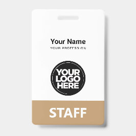 従業員ロゴスタッフラベルの前後 バッジ