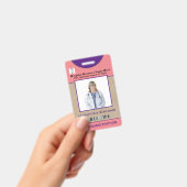 従業員ロゴバーコードロゴ写真名IDカード バッジ (手持ち)