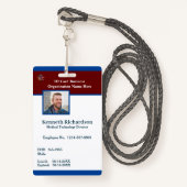 従業員ロゴビジネスバーコードカードカスタム バッジ (正面ランヤード)