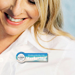 従業員ロゴブルーシンプル 名札