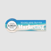 従業員ロゴブルーシンプル 名札 (正面)