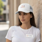 従業員ロゴモダン白 名札