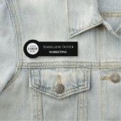 従業員ロゴ白黒シンプル 名札 (インサイチュ)