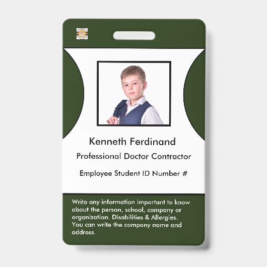 従業員ロゴID識別名タグバッジ バッジ (正面)