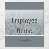 従業員ワインラベルのクリスマスプレゼント ワインラベル (シングルラベル)