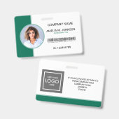 従業員企業のの写真IDバッジ バッジ (表裏)