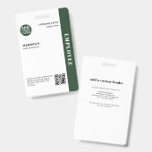 従業員企業のIDカスタムのQRコード バッジ (正面＆裏面)