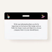 従業員写真QRコードID識別カスタム バッジ (裏面)