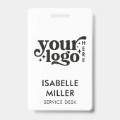 従業員名スタッフIDミニマリスト会社ロゴ バッジ (正面)