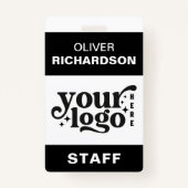 従業員名タグカスタムビジネスロゴスタッフ バッジ (正面)