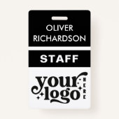 従業員名タグカスタムビジネス・ロゴ・スタッフイベント バッジ (正面)