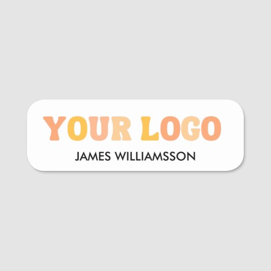 従業員名タグカスタムロゴの磁気式またはピンバック 名札 (正面)