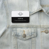 従業員名タグカスタムロゴ磁性プラスチック 名札 (インサイチュ)