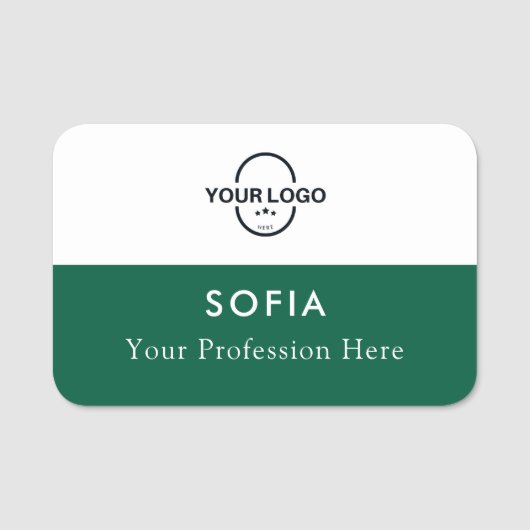 従業員名タグカスタムロゴ磁性プラスチック 名札 (正面)