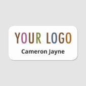 従業員名タグカスタムロゴ磁性プラスチック 名札 (正面)