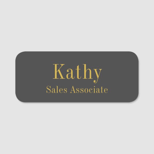 従業員名タグバッジピンまたはマグネット 名札 (正面)