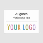 従業員名タグ磁気カスタムビジネスのロゴ 名札 (正面)