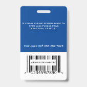 従業員名タグIDバッジラベルバッジ バッジ (裏面)