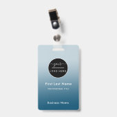 従業員名バッジカスタムビジネスロゴスタッフラベル バッジ (正面 （クリップ付）)