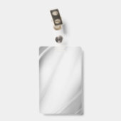 従業員名バッジシルバー/ビジネスロゴスタッフラベル バッジ (裏面 （クリップ付）)