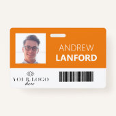 従業員名バッジ|カスタムのロゴと色 バッジ (正面)