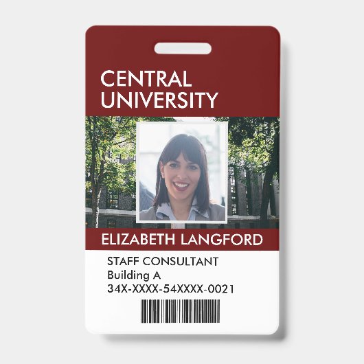 従業員名バッジ|カスタムのロゴと色 バッジ (正面)