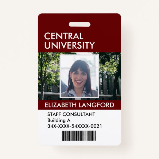 従業員名バッジ|カスタムのロゴと色 バッジ (正面)